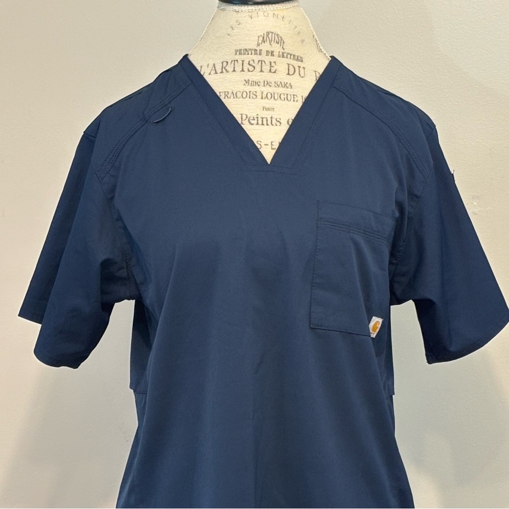 Carhartt Women’s Blue Scrub Top Size S